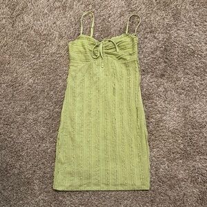 Almost Famous Green Spaghetti Strap Mini Dress